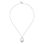925 Sterling Silver Pearl Bujukan Teardrop Necklace - NK7478SVJPB-Gabriel & Co.-Renee Taylor Gallery