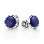 925 Sterling Silver Round Lapis Cufflinks - CL43SVJLP-Gabriel & Co.-Renee Taylor Gallery