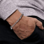 925 Sterling Silver Solid Chain Bracelet - TBM4516SVJJJ-Gabriel & Co.-Renee Taylor Gallery