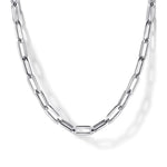 925 Sterling Silver Solid Paper Clip Chain Necklace - NK6769-17SVJJJ-Gabriel & Co.-Renee Taylor Gallery
