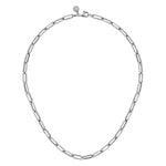 925 Sterling Silver Solid Paper Clip Chain Necklace - NK6820-Gabriel & Co.-Renee Taylor Gallery