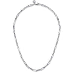 925 Sterling Silver Solid Paper Clip Chain Necklace - NK6820-Gabriel & Co.-Renee Taylor Gallery
