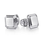 925 Sterling Silver Square Cufflinks - CL37SVJJJ-Gabriel & Co.-Renee Taylor Gallery