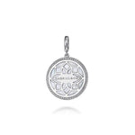925 Sterling Silver Starburst Blue Sapphire and White Sapphire Bujukan Medallion Pendant - PT6639SVJMC-Gabriel & Co.-Renee Taylor Gallery