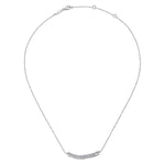 925 Sterling Silver White Sapphire Bar Necklace, White Sapphire - NK5896SVJWS-Gabriel & Co.-Renee Taylor Gallery