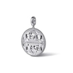 925 Sterling Silver White Sapphire Bujukan Aquarius Medallion Pendant - PT7592SVJWS-Gabriel & Co.-Renee Taylor Gallery