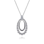 925 Sterling Silver White Sapphire Pendant Necklace - NK6545SVJWS-Gabriel & Co.-Renee Taylor Gallery