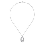 925 Sterling Silver White Sapphire Pendant Necklace - NK6545SVJWS-Gabriel & Co.-Renee Taylor Gallery