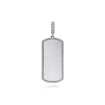 925 Sterling Silver White Sapphire Personalized Medallion Pendant - PT6610SVJWS-Gabriel & Co.-Renee Taylor Gallery