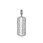 925 Sterling Silver White Sapphire Personalized Medallion Pendant - PT6610SVJWS-Gabriel & Co.-Renee Taylor Gallery