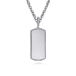 925 Sterling Silver White Sapphire Personalized Medallion Pendant - PT6610SVJWS-Gabriel & Co.-Renee Taylor Gallery