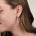 925 Sterling Silver and 14K Yellow Gold Bujukan Bypass J Hoop Earrings - EG15296MZJJJ-Gabriel & Co.-Renee Taylor Gallery
