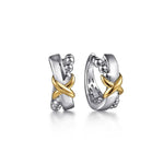 925 Sterling Silver and 14K Yellow Gold Bujukan Intricate Hoop Earrings - EG15295MZJJJ-Gabriel & Co.-Renee Taylor Gallery