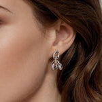 925 Sterling Silver and 14K Yellow Gold Bujukan Link J Hoop Earrings - EG15294MZJJJ-Gabriel & Co.-Renee Taylor Gallery