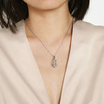 925 Sterling Silver and 14K Yellow Gold Bujukan Multiple Row Teardrop Pendant Necklace - NK7782MZJJJ-Gabriel & Co.-Renee Taylor Gallery