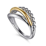 925 Sterling Silver and 14K Yellow Gold Bujukan Ring - LR52756MZJJJ-Gabriel & Co.-Renee Taylor Gallery