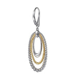 925 Sterling Silver and 14K Yellow Gold Bujukan Rope Drop Earrings - EG15305MZJJJ-Gabriel & Co.-Renee Taylor Gallery