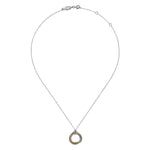 925 Sterling Silver and 14K Yellow Gold Bujukan Twisted Rope Multi Circle Pendant Necklace - NK7860MZJJJ-Gabriel & Co.-Renee Taylor Gallery