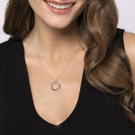 925 Sterling Silver and 14K Yellow Gold Bujukan Twisted Rope Multi Circle Pendant Necklace - NK7860MZJJJ-Gabriel & Co.-Renee Taylor Gallery