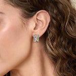 925 Sterling Silver and 14K Yellow Gold Bujukan White Sapphire Criss Cross J Hook Earrings - EG15288MZJWS-Gabriel & Co.-Renee Taylor Gallery