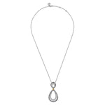 925 Sterling Silver and 14K Yellow Gold Bujukan White Sapphire Teardrop Necklace - NK7781-20MZJWS-Gabriel & Co.-Renee Taylor Gallery