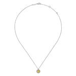 925 Sterling Silver and 14K Yellow Gold Fashion Pendant Necklace - NK6898MZJJJ-Gabriel & Co.-Renee Taylor Gallery