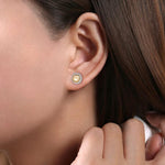 925 Sterling Silver and 14K Yellow Gold Bujukan Stud Earrings - EG14450MZJJJ-Gabriel & Co.-Renee Taylor Gallery