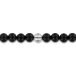 925 Sterling Silver and 6mm Black Titanium Sandblast Men's Beaded Bracelet - TBM2214TISVJJJ-Gabriel & Co.-Renee Taylor Gallery