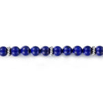 925 Sterling Silver and 6mm Lapis Beaded Bracelet - TBM4533SVJLP-Gabriel & Co.-Renee Taylor Gallery