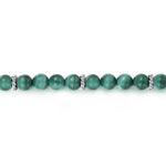 925 Sterling Silver and 6mm Malachite Beaded Bracelet - TBM4533SVJMA-Gabriel & Co.-Renee Taylor Gallery