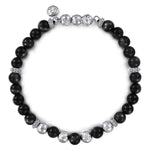 925 Sterling Silver and 6mm Onyx Beaded Bracelet - TBM4531SVJOX-Gabriel & Co.-Renee Taylor Gallery