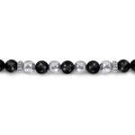 925 Sterling Silver and 6mm Onyx Beaded Bracelet - TBM4531SVJOX-Gabriel & Co.-Renee Taylor Gallery