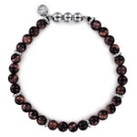 925 Sterling Silver and 6mm Tiger Eye Beads Bracelet - TBM4533-75SVJTE-Gabriel & Co.-Renee Taylor Gallery