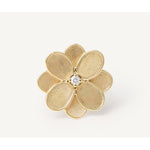 Petali 18K Yellow Gold Flower Ring with Diamond Center - AB605 B Y 02-Marco Bicego-Renee Taylor Gallery