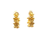 Aloha Flower Hoop Earrings 24K Gold Vermeil - ALE5-Joyla-Renee Taylor Gallery