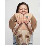Triangular sterling silver-plated ring with green crystal - ANI0833VRDMTL-UNO de 50-Renee Taylor Gallery