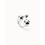 Sterling Silver Plated Ring with Three Bubble-Shaped Beads of Different Sizes - ANI0843MTL-UNO de 50-Renee Taylor Gallery