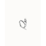 Roots Sterling Silver Plated Ring with Two Intertwined Organic Shapes - ANI0861MTL-UNO de 50-Renee Taylor Gallery