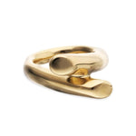 Golden Ring with Two Intertwined Organic Shapes - ANI0861ORO-UNO de 50-Renee Taylor Gallery