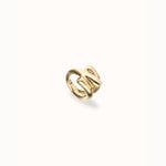 Golden Ring with Three Intertwined Organic Shapes - ANI0862ORO-UNO de 50-Renee Taylor Gallery