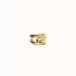 Golden Ring with Three Intertwined Organic Shapes - ANI0862ORO-UNO de 50-Renee Taylor Gallery