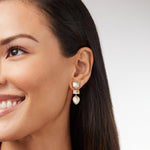 Antonia Tier Earrings - Iridescent Chalcedony Blue-Julie Vos-Renee Taylor Gallery