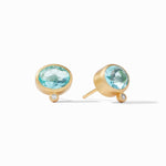 Antonia Stud Earrings - Bahamian Blue-Julie Vos-Renee Taylor Gallery