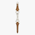 Castilla Leather Bracelet - Silver Plated, Camel Leather - B0129 MCA00-CXC-Renee Taylor Gallery