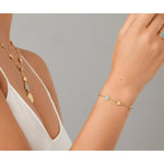 18K Siviglia Gold Bracelet w/Aquamarine - BB1874 AQ01 Y 02-Marco Bicego-Renee Taylor Gallery