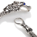 Naga Heritage Silver Bracelet - BBS601334BLSBN-John Hardy-Renee Taylor Gallery