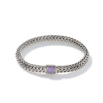 Icon Bracelet, Sterling Silver, Aquamarine Pavé, 6.5MM - BBS90422RVBLS2AQ-John Hardy-Renee Taylor Gallery