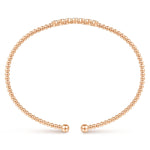 14K Rose Gold Bujukan Cuff Bracelet with Cluster Diamond Stations - BG4116-Gabriel & Co.-Renee Taylor Gallery