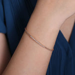 14K Rose Gold Bujukan Cuff Bracelet with Diamond Stations - BG4118-Gabriel & Co.-Renee Taylor Gallery