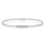 14K White Gold Bujukan Cuff Bracelet with Diamonds - BG4119-W-Gabriel & Co.-Renee Taylor Gallery